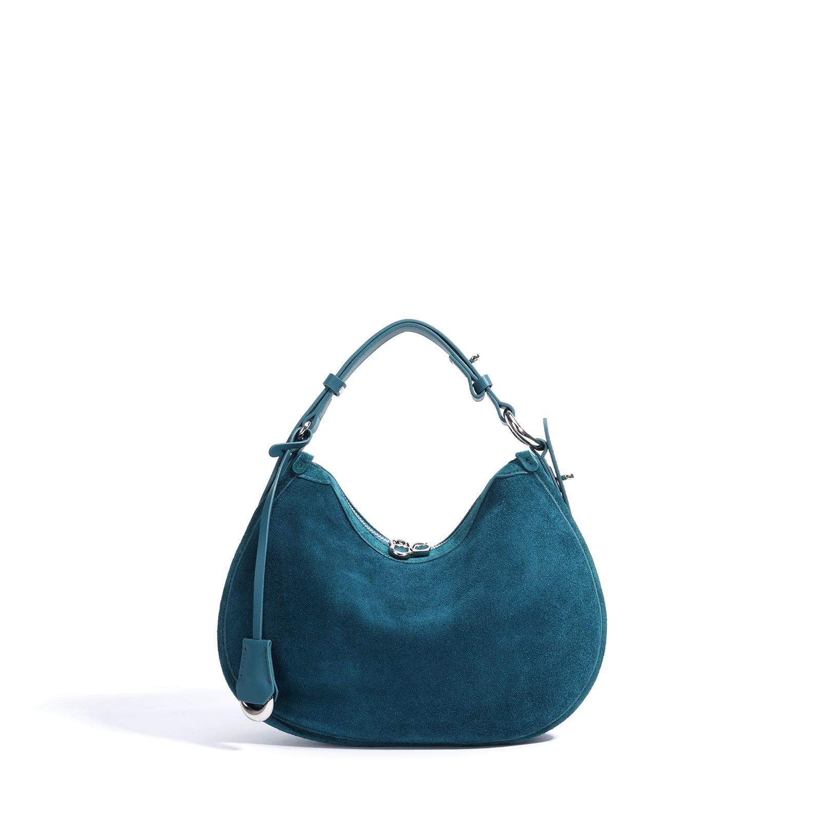 Frosted Leather Crescent Women’s Shoulder Bag