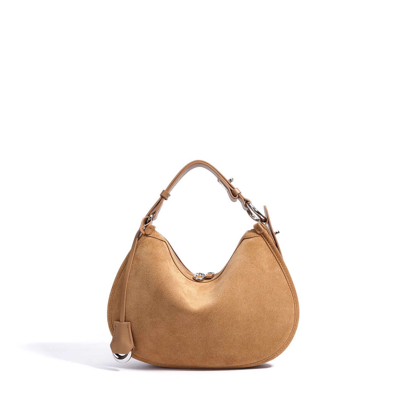 Frosted Leather Crescent Women’s Shoulder Bag