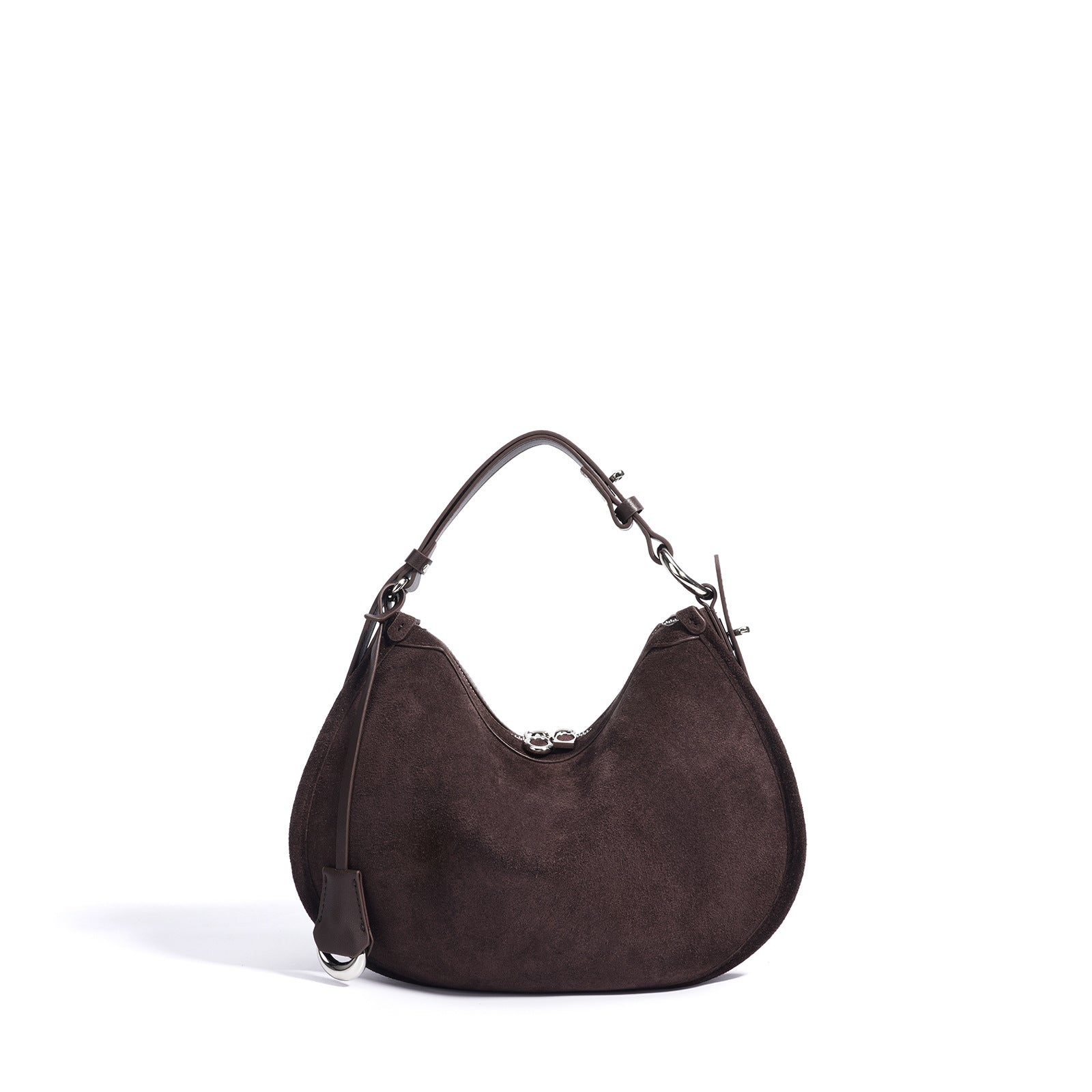 Frosted Leather Crescent Women’s Shoulder Bag