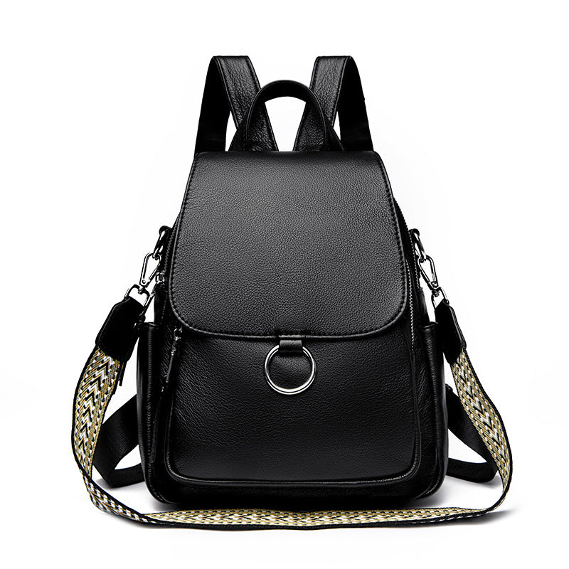 Korean Style Cowhide Anti Theft Women’s Backpack