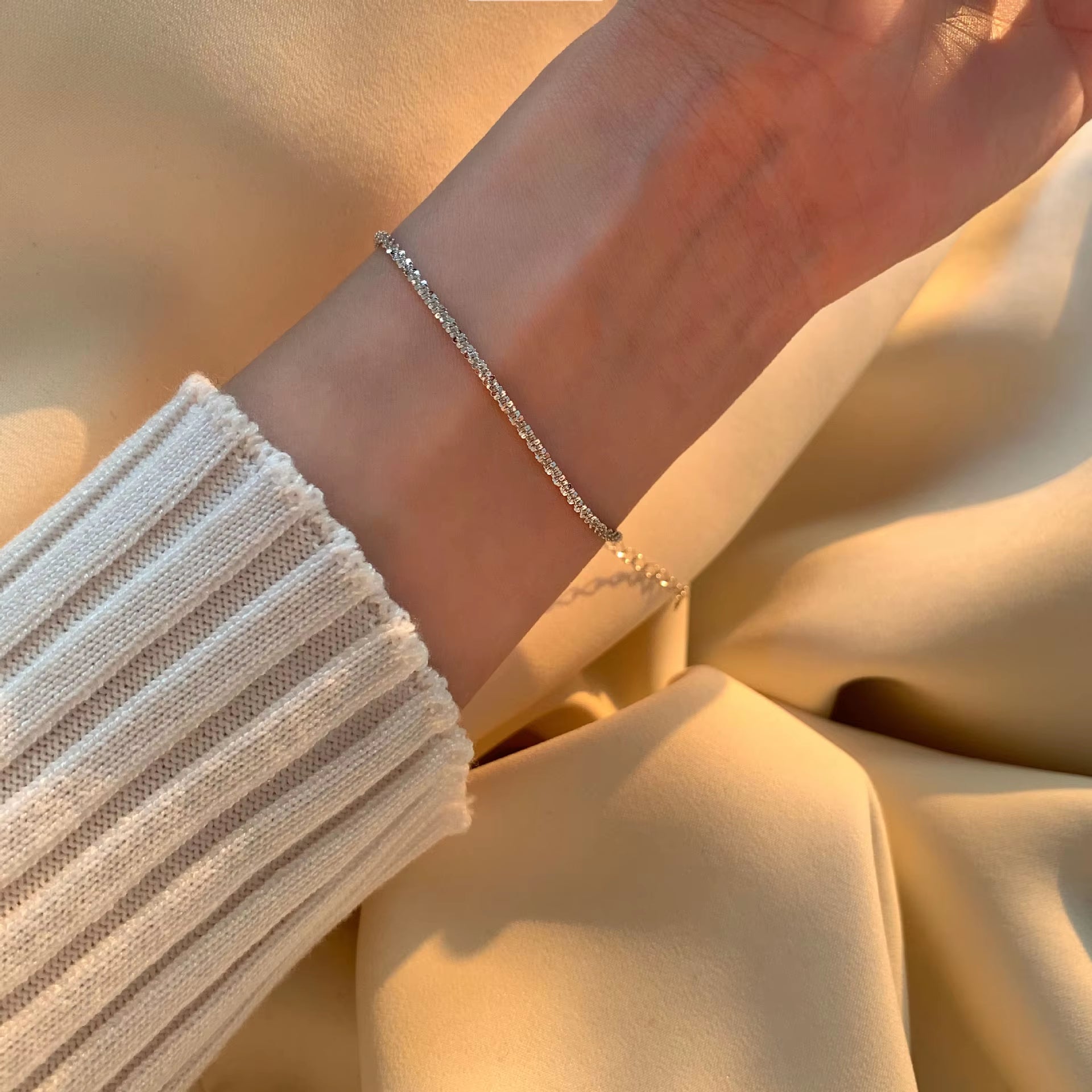 Wholesale 925 Silver Bracelet Women 925 Sterling Silver Luxury 18K Gold Plated Chain Bracelet Zircon Bracelet Jewelry Women