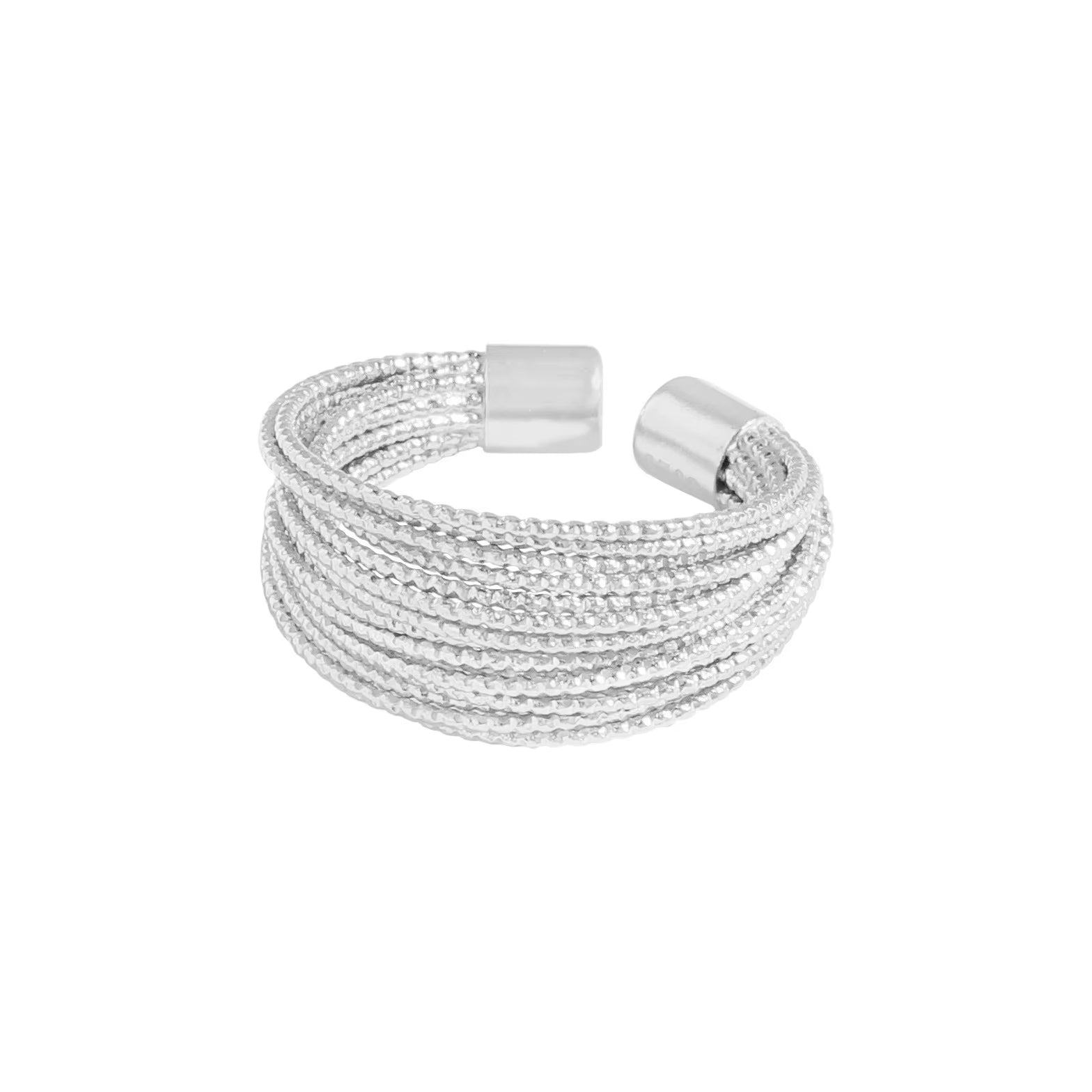 Fine Jewelry Silver 925 Rings Women 18K Gold Plated Twisted Sterling Silver Wide Ring Adjustable Silver Wedding Engagement Rings