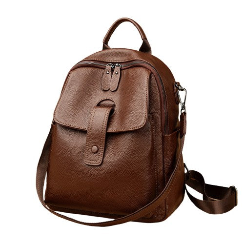 Thickened Cowhide Large Capacity Women’s Backpack