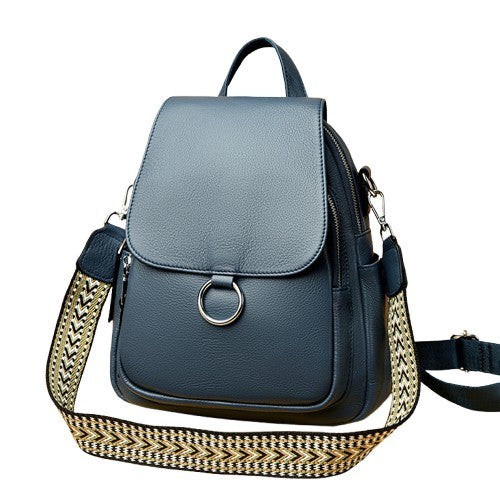 Korean Style Cowhide Anti Theft Women’s Backpack