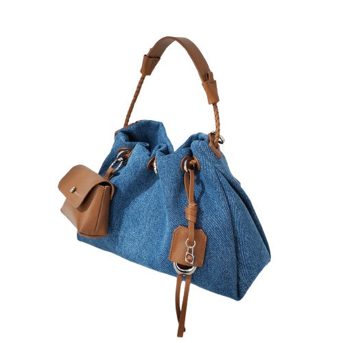 Denim & Leather Women’s Crossbody Bag