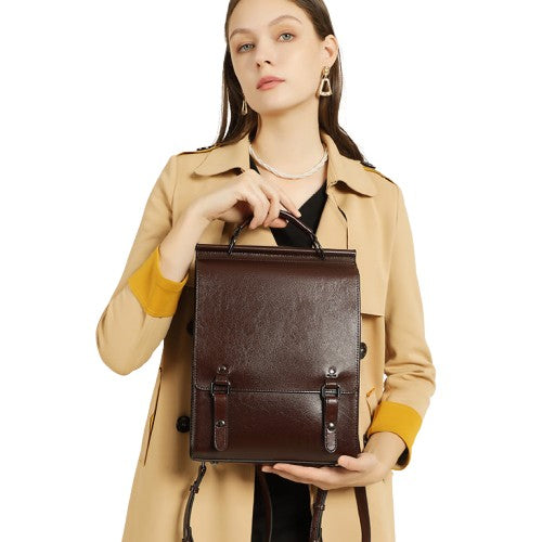 British Academy Style Women’s Leather Backpack