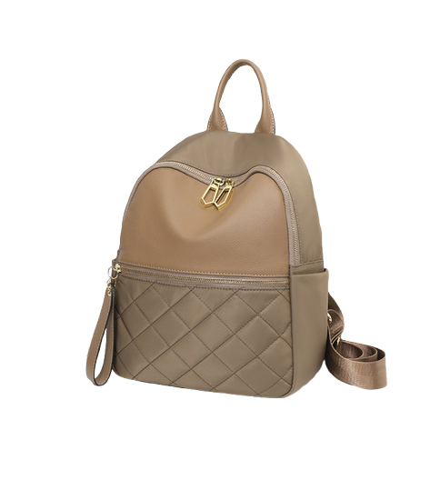 Genuine Leather Diamond Pattern Women’s Backpack