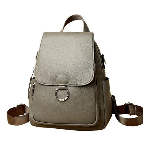 Korean Style Cowhide Anti Theft Women’s Backpack