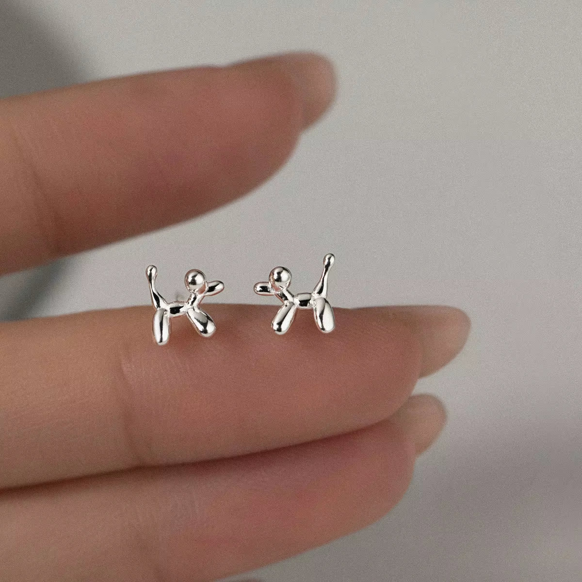Fashion Jewelry Earring 925 Sterling Silver Small Earrings Animal Dog Doggy Doggie Puppy Gold Plated Stud Earrings Women