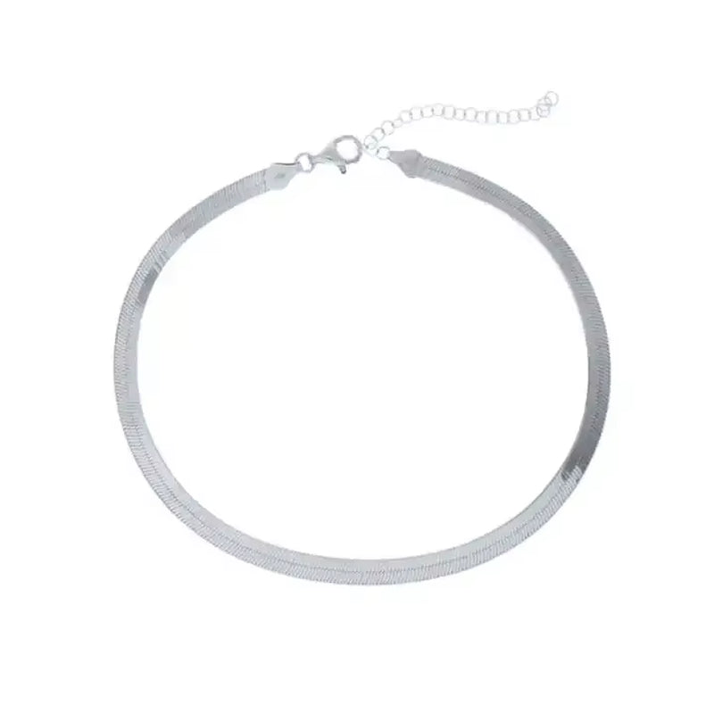 Wholesale 925 Silver Necklace Men and Women 925 Sterling Silver Basic Chain Necklace 18K Gold Plated Versatile Chain Necklaces