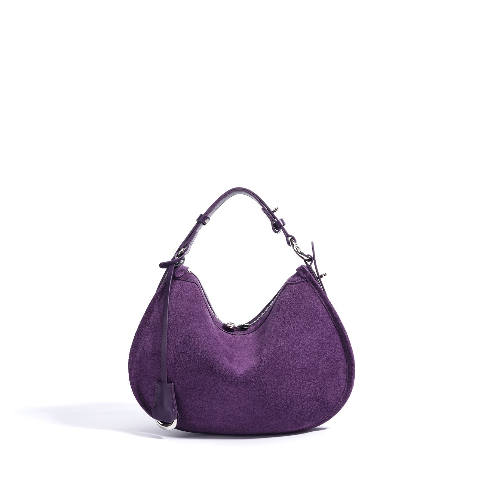 Frosted Leather Crescent Women’s Shoulder Bag