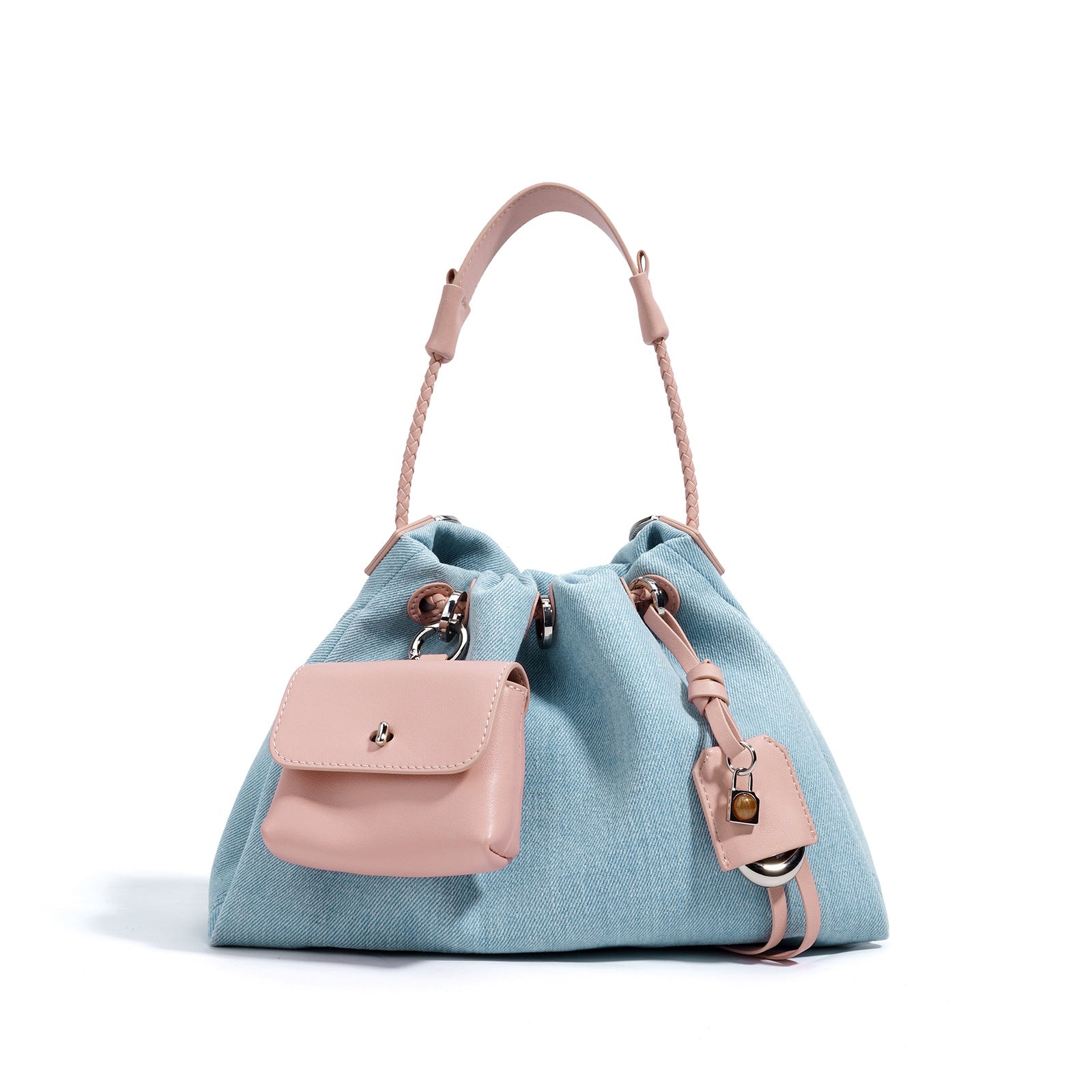 Denim & Leather Women’s Crossbody Bag