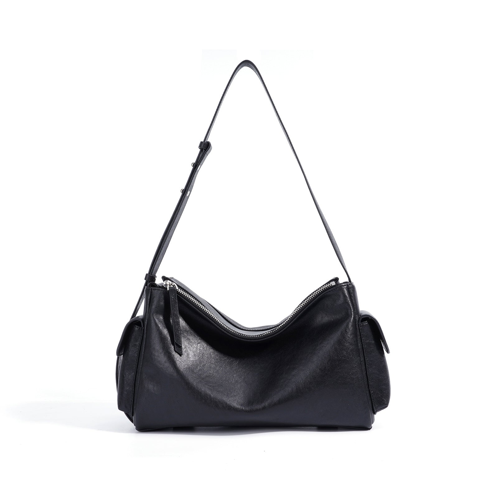 Retro Hobo Cowhide Women’s Baguette Bag