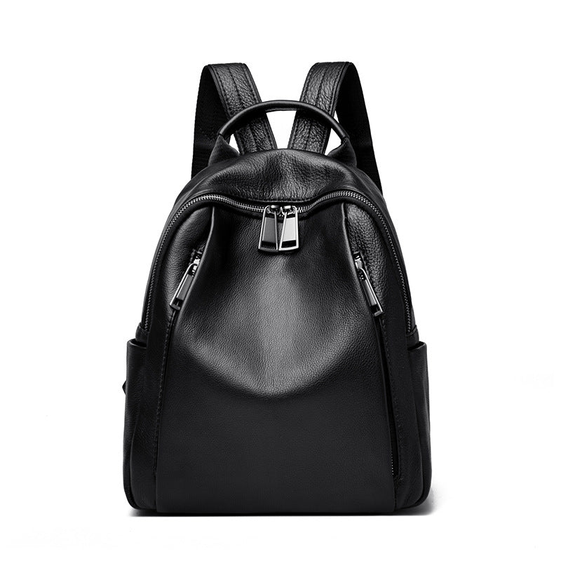 Trendy Cowhide Large Capacity Women’s Backpack