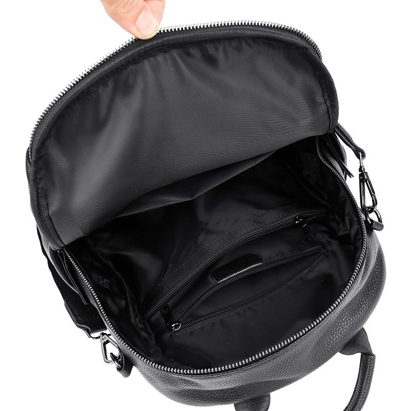 Thickened Cowhide Large Capacity Women’s Backpack