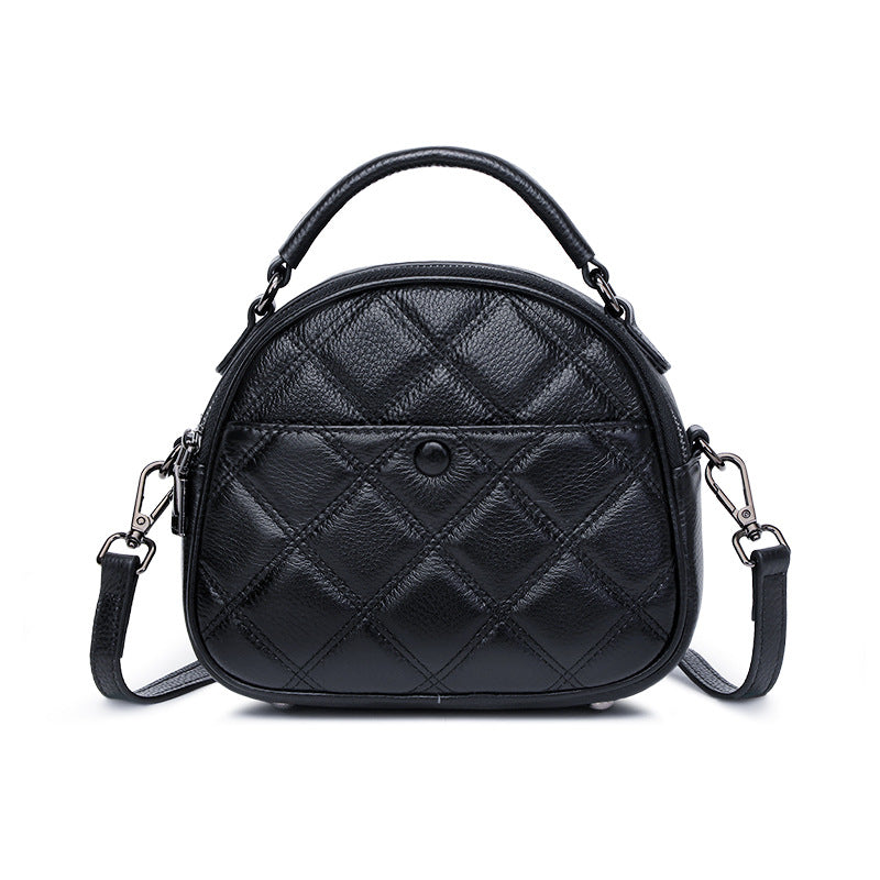 Rhombic Mini Cowhide Women’s Backpack