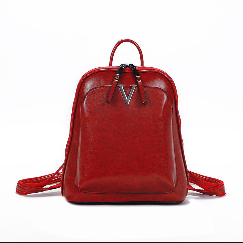 Genuine Leather Multifunctional Women’s Backpack