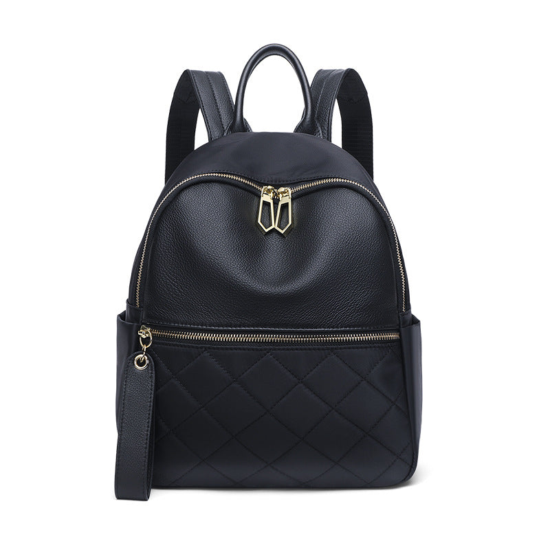 Quilted Leather Mini Travel Backpack
