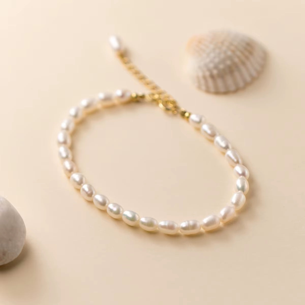 Hot Sale Fashion Jewelry 925 Sterling Silver Pearl Bracelets Natural Real Full Pearls Gold Plated Bracelets for Women