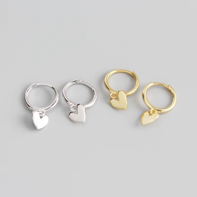 2022 NEW Fashion Earring Charms 925 Sterling Silver Hoop Custom Gold Plated Heart Earrings Wedding Luxury Jewelry Women