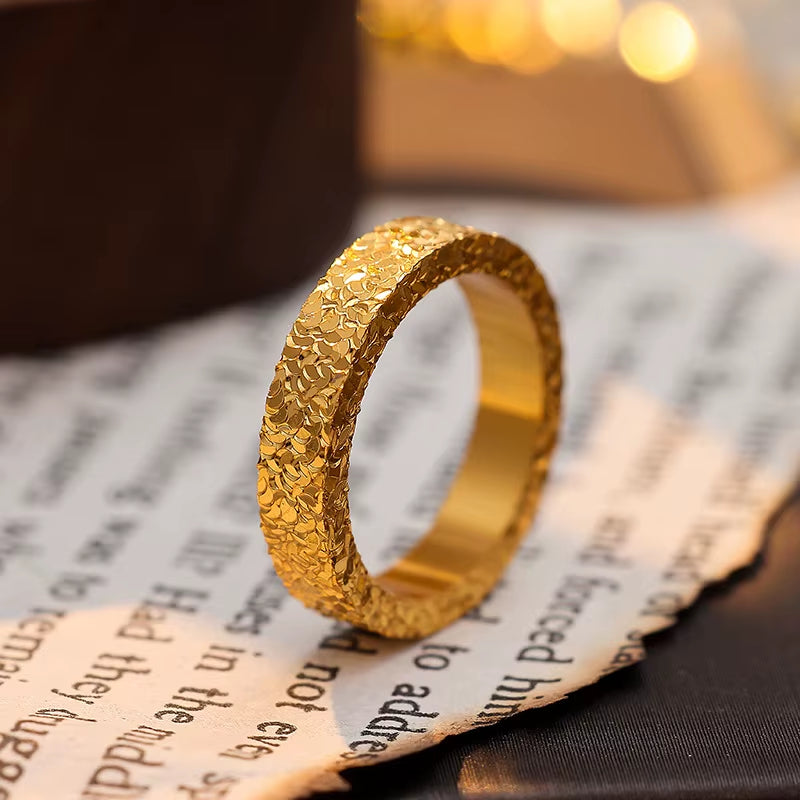Fine Silver Rings Jewelry Gold Plated 925 Sterling Silver Charms Sparkling Couple Ring Wedding Ring Women and Men