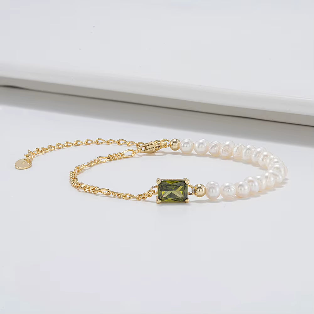 Fashion 925 Sterling Silver Gold Plated Bracelet Jewelry for Women Girls