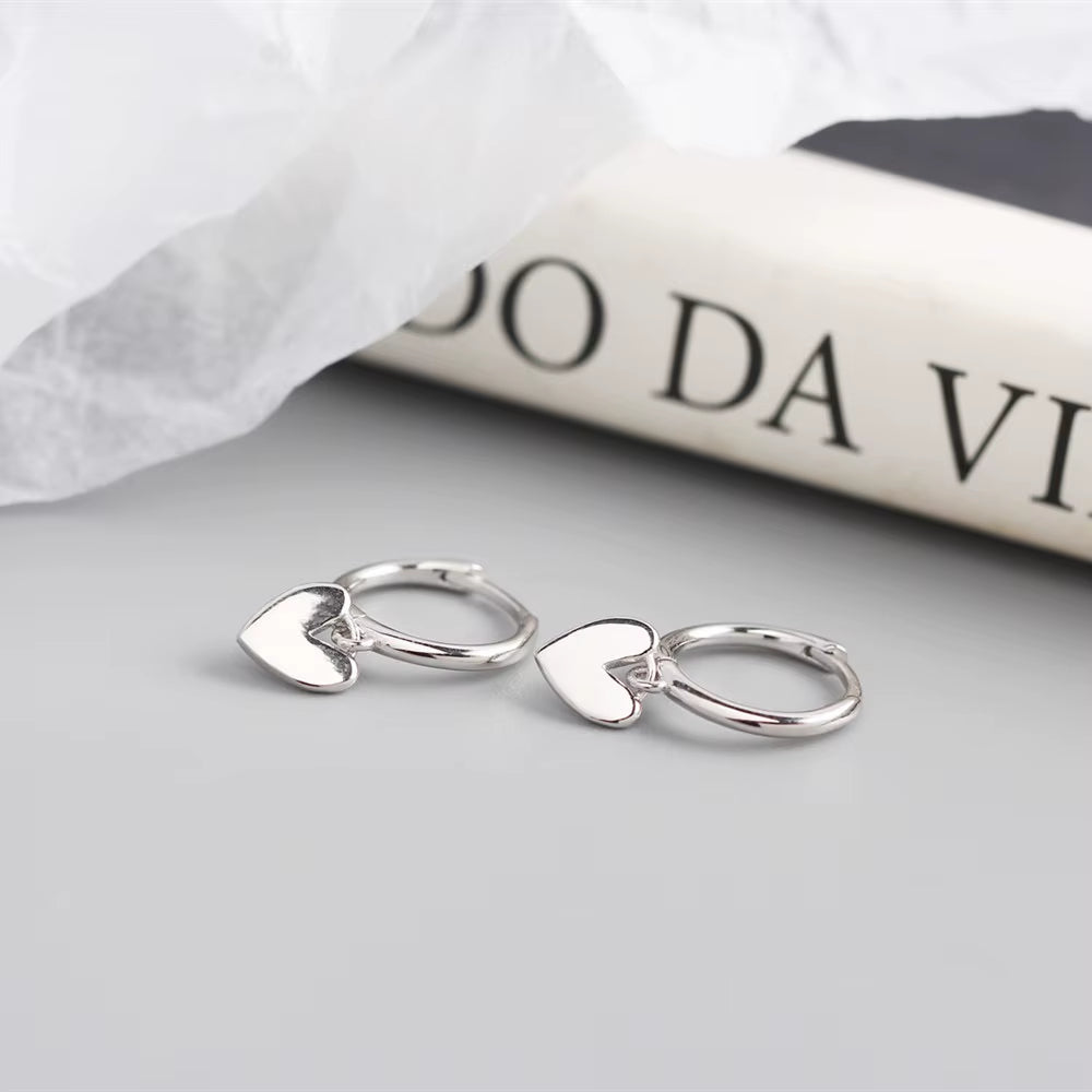 2022 NEW Fashion Earring Charms 925 Sterling Silver Hoop Custom Gold Plated Heart Earrings Wedding Luxury Jewelry Women