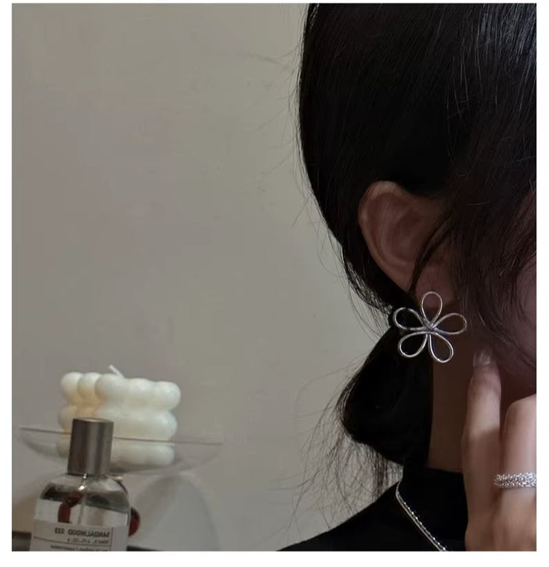 High Quality Wholesale Fashion Jewelry 925 Sterling Silver Big Flower Gold Plated Stud Earring Jewelry for Women