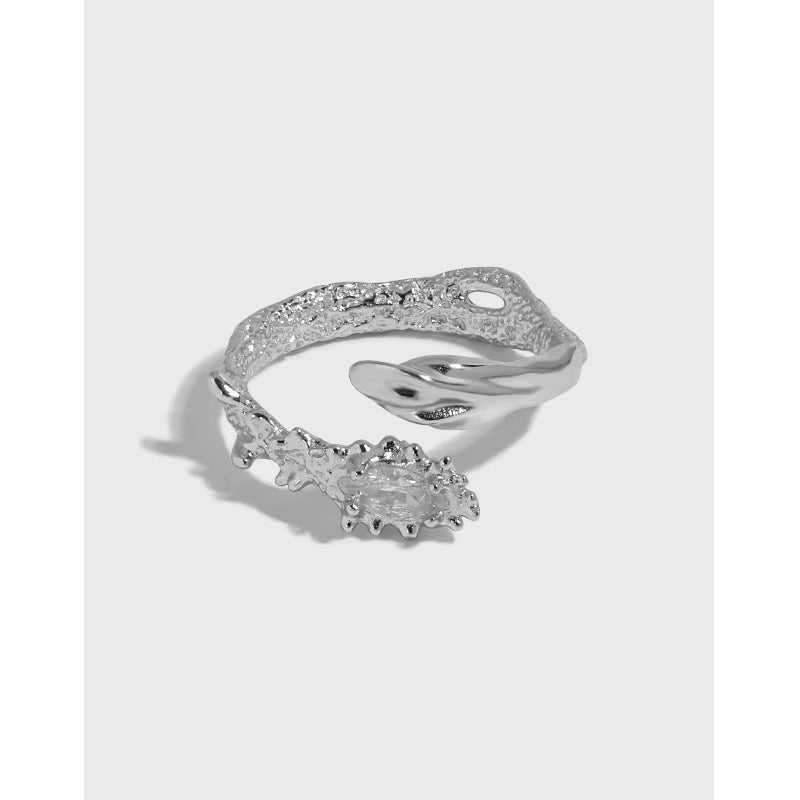 Wholesale 925 Silver Rings Jewelry Women 925 Sterling Silver Colorful Diamond Rings Minority Design Adjustable Ring Women