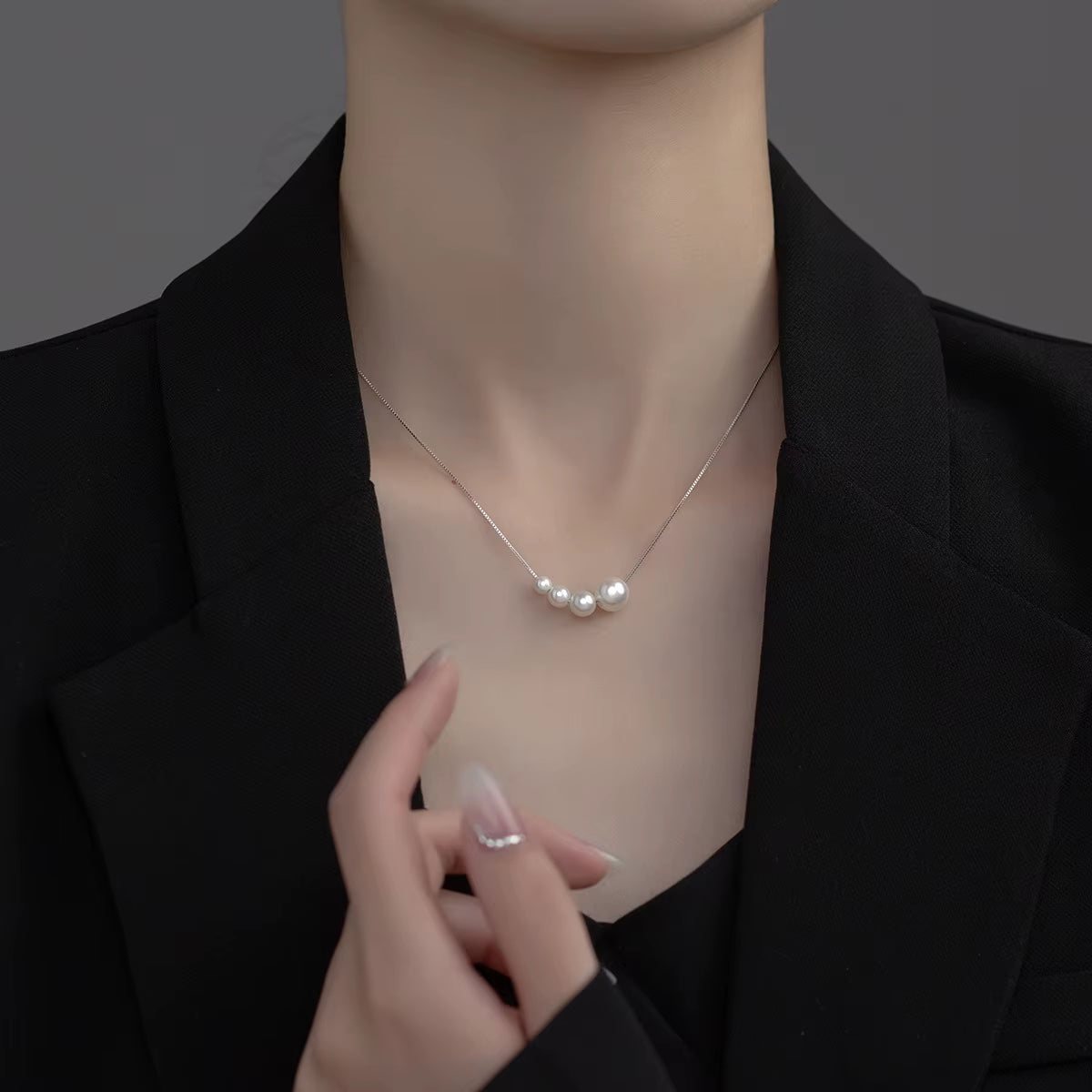 Wholesale Fashion Jewelry 925 Sterling Silver Necklace Pearl Necklace Gold Plated Pearl Pendant Necklaces Women