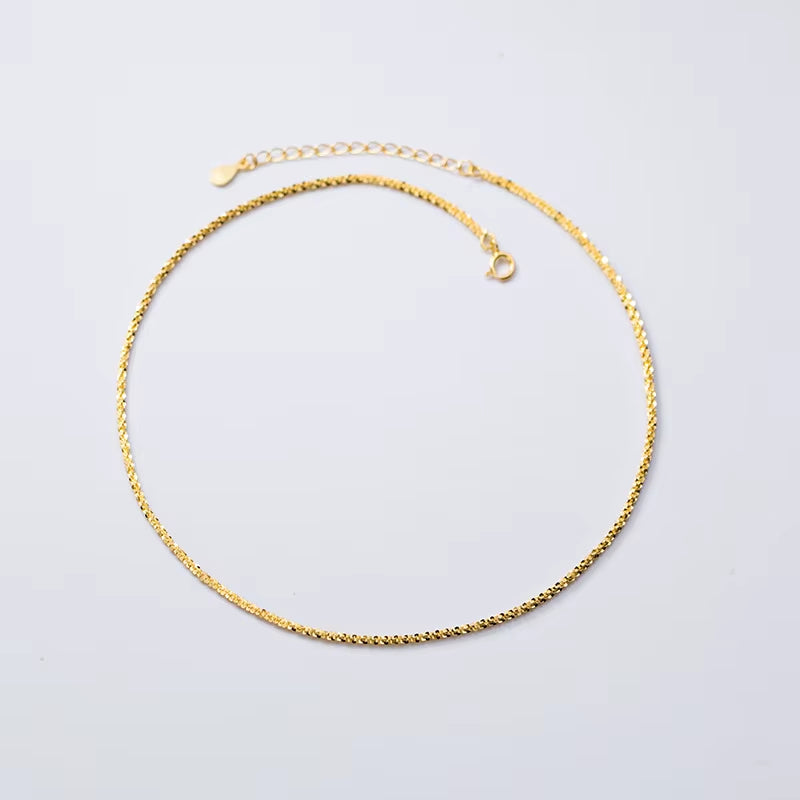 INS Hot Style 925 Sterling Silver Moon Shell Necklace for Women 18K Gold Plated Sterling Silver Necklace Chain Jewelry Sets