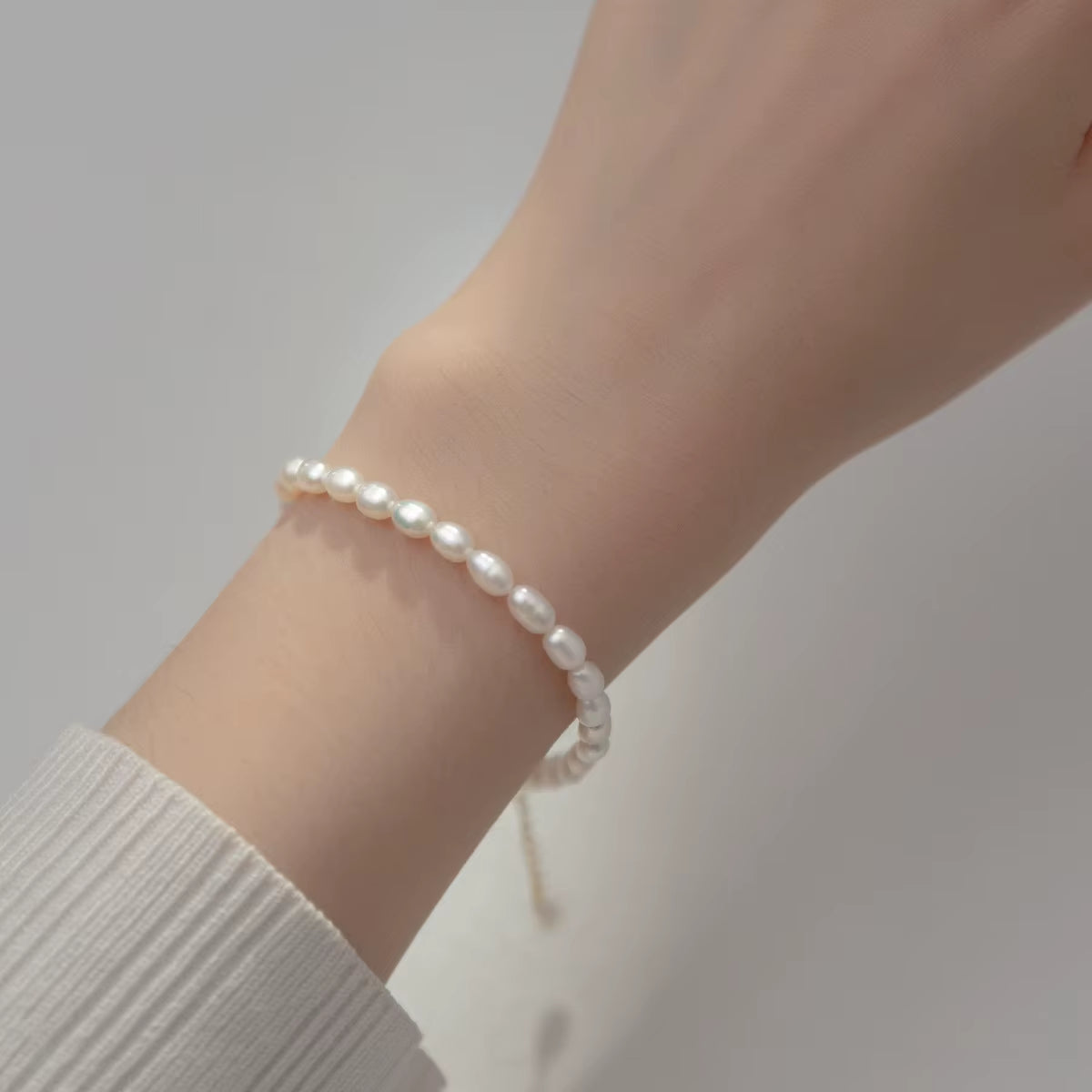 Hot Sale Fashion Jewelry 925 Sterling Silver Pearl Bracelets Natural Real Full Pearls Gold Plated Bracelets for Women