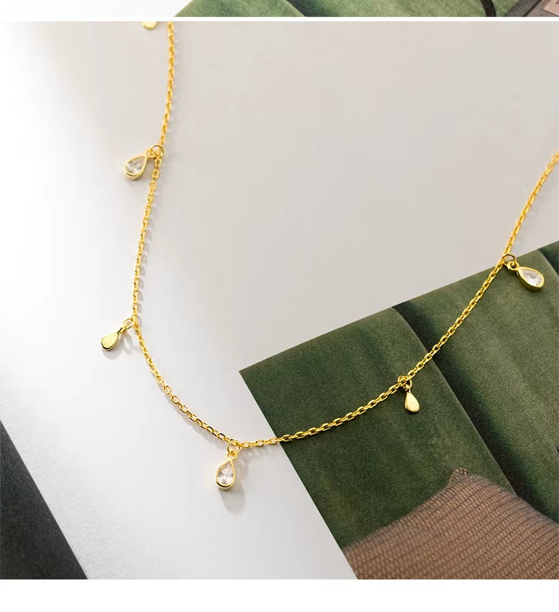 Geometric Charm Necklace (Gold Plated)