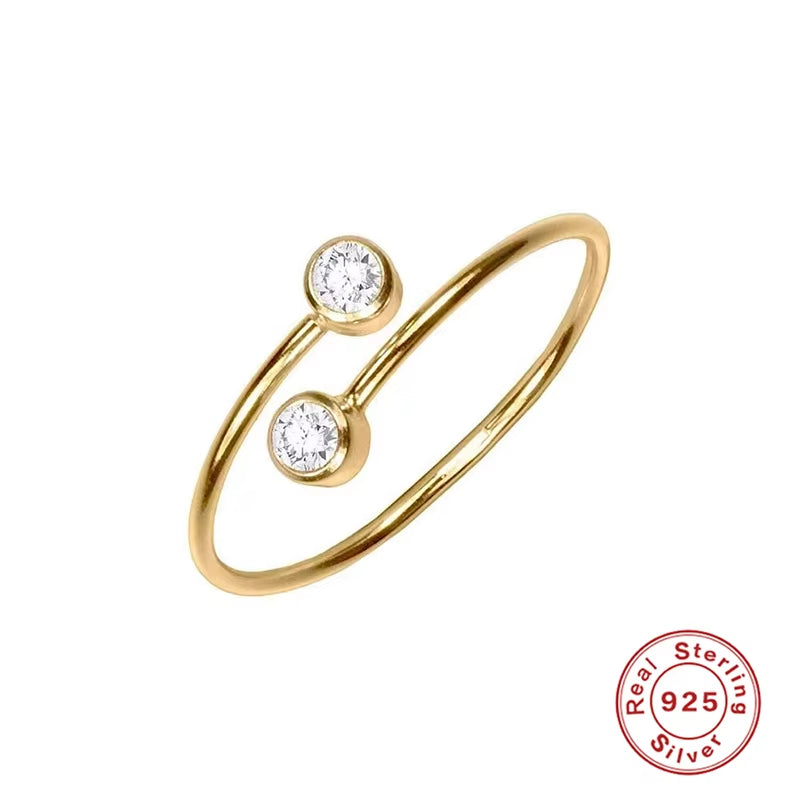 2024 NEW 925 Sterling Silver Anillos Gold Rings for Women Luxury Fine Jewelry Wedding Rings Bijoux