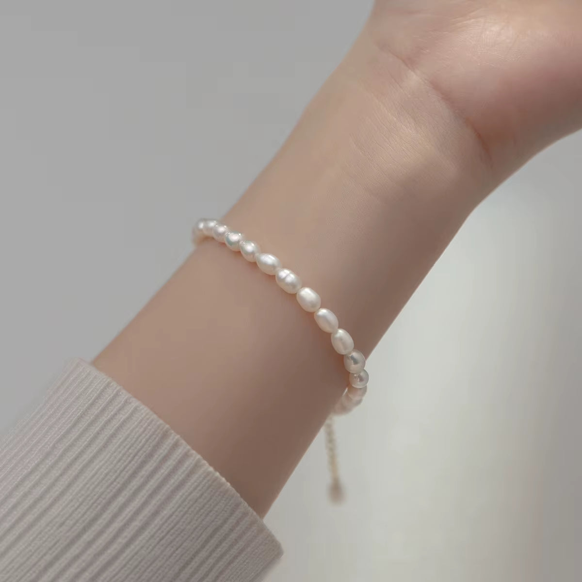 Hot Sale Fashion Jewelry 925 Sterling Silver Pearl Bracelets Natural Real Full Pearls Gold Plated Bracelets for Women