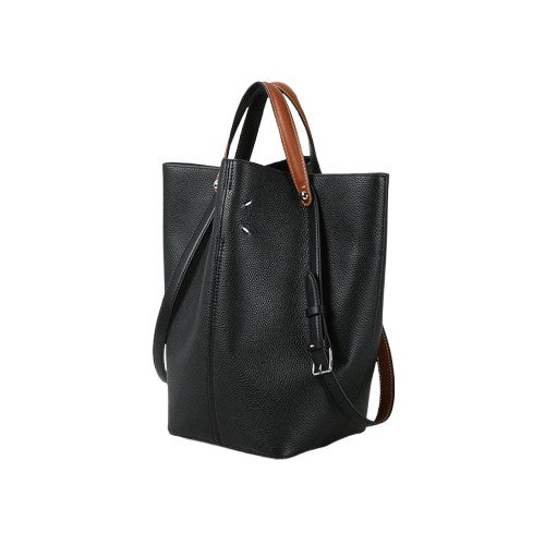 Large Capacity Cowhide Women’s Bucket Tote Bag
